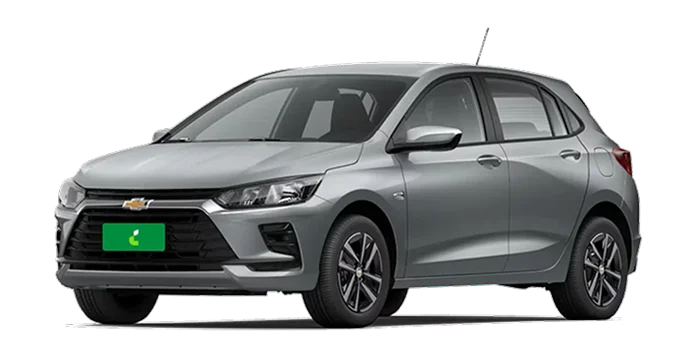 Carro econômico Chevrolet Onix prata